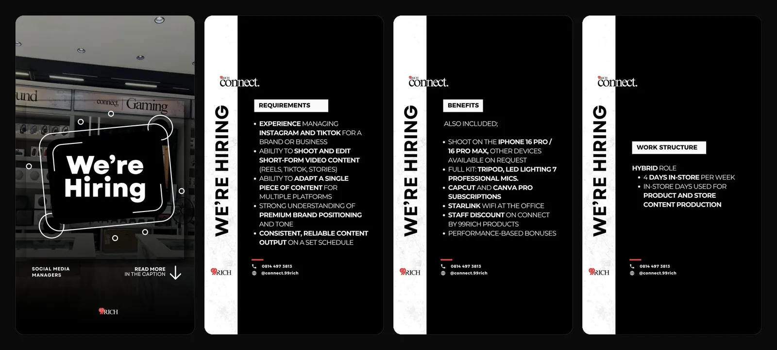 Connect’s hiring adverts, designed by us