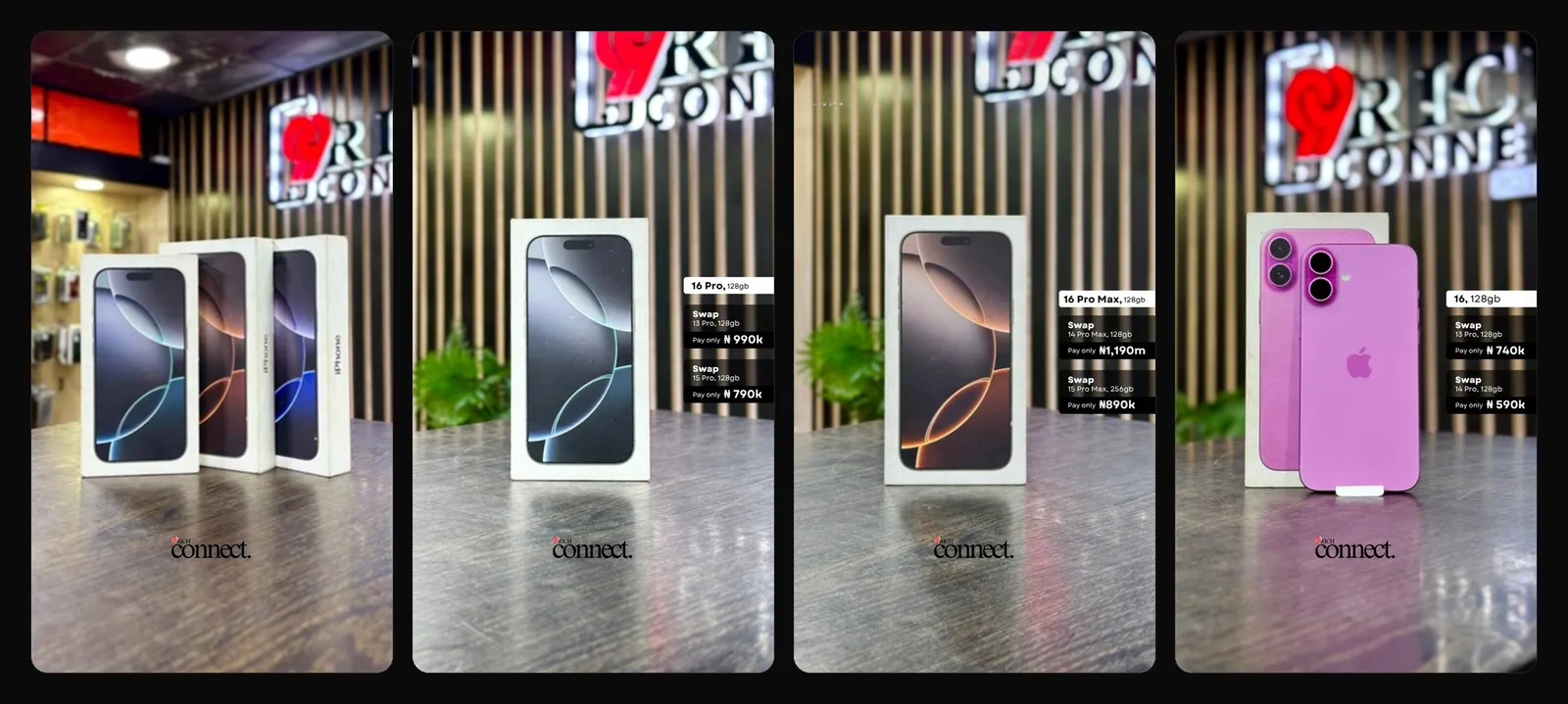 Swap price cards, shot in store